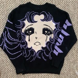 Black Anime Girl Sweater